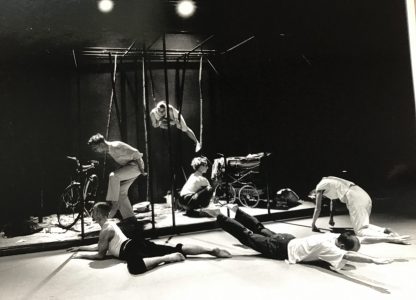 Entire cast in 'The Queue' (1989)