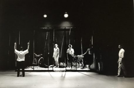 Entire cast in 'The Queue' (1989)