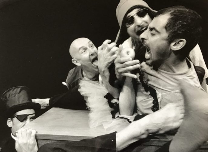 Vincent Ebrahim, Fergus Early, Cris Cheek, Luke Burroughs performing in 'Through The Fire' (1998)