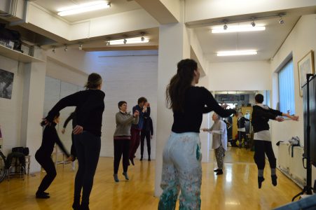 Student participants at Dance Research Studio