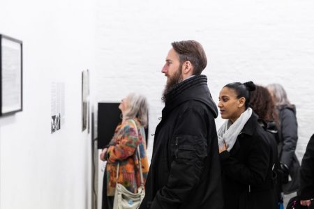 Opening event for “X6 Dance Space (1976–80): Liberation Notes” (2020) at Cell Project Space, photograph by Rob Harris