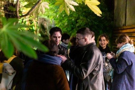 Opening event for “X6 Dance Space (1976–80): Liberation Notes” (2020) at Cell Project Space, photograph by Rob Harris